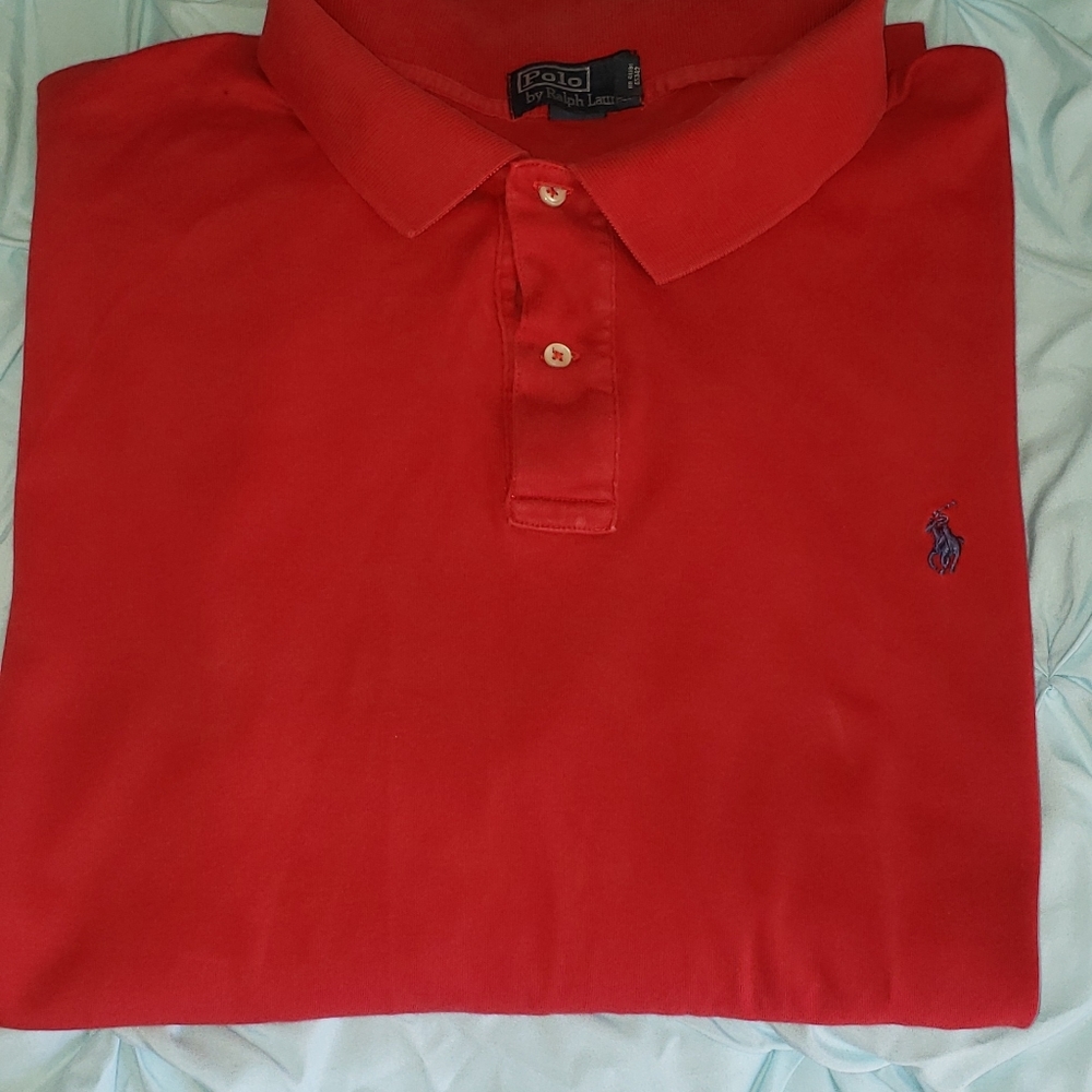 Mens red polo